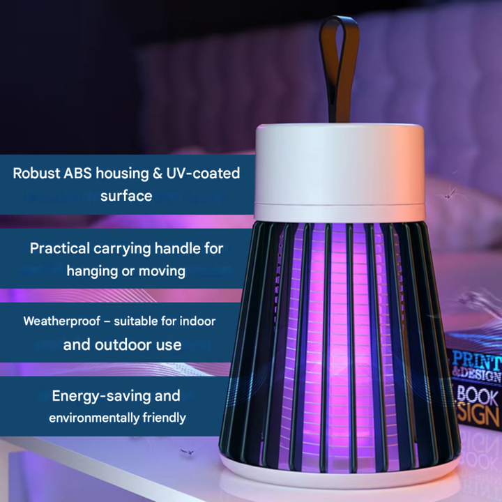 Compact pest control device ensures bug-free zones for camping, patio, deck, and outdoor living.