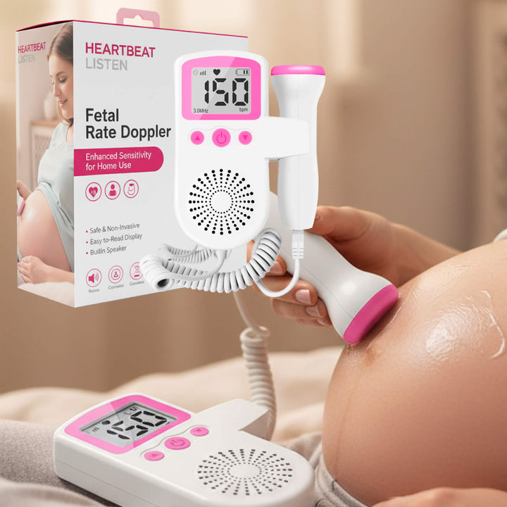 Portable pregnancy fetal doppler for accurate baby heartbeat tracking at home. Ideal for expectant mothers.