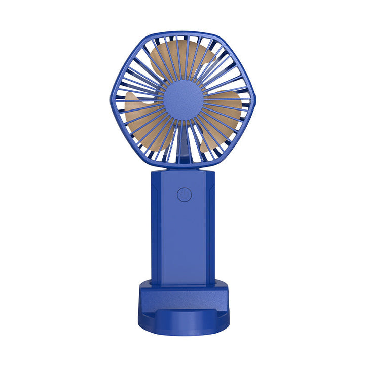 Rechargeable outdoor personal fan, compact and powerful, perfect for camping, beach, or any summer activity.