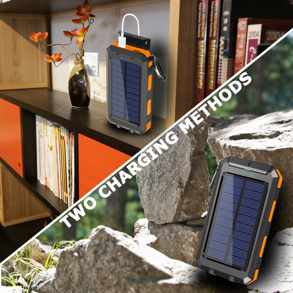 Unisex emergency solar power bank with bright light, a must-have for camping & hiking.