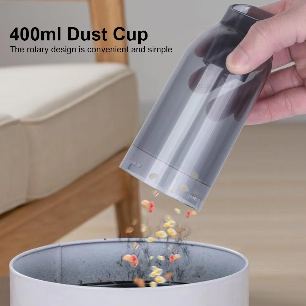 Compact car cleaner, portable and cordless, for efficient auto detailing and quick touch-ups.