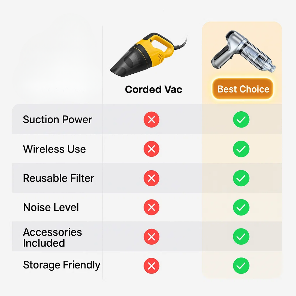 Wireless auto vacuum for cars, delivering powerful and effortless cleaning of vehicle interiors.