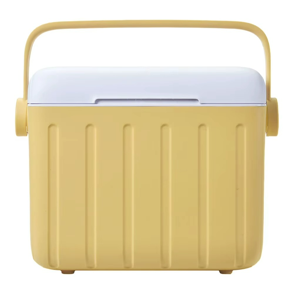Green 6L insulated ice chest with handle, ideal for outdoor adventures, keeping drinks & snacks cold on the go.