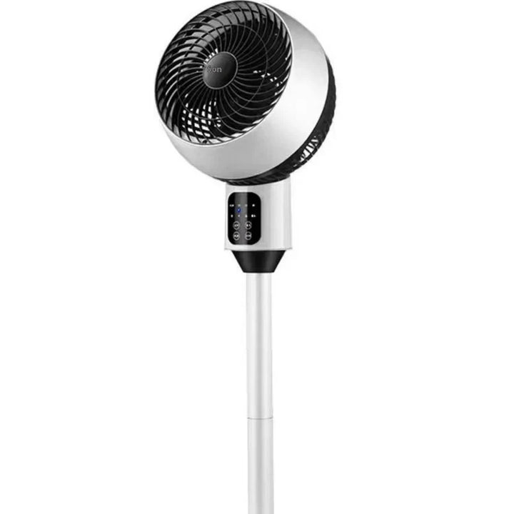 Portable 2026 oscillating fan with quiet operation, adjustable height, and timer for home comfort.
