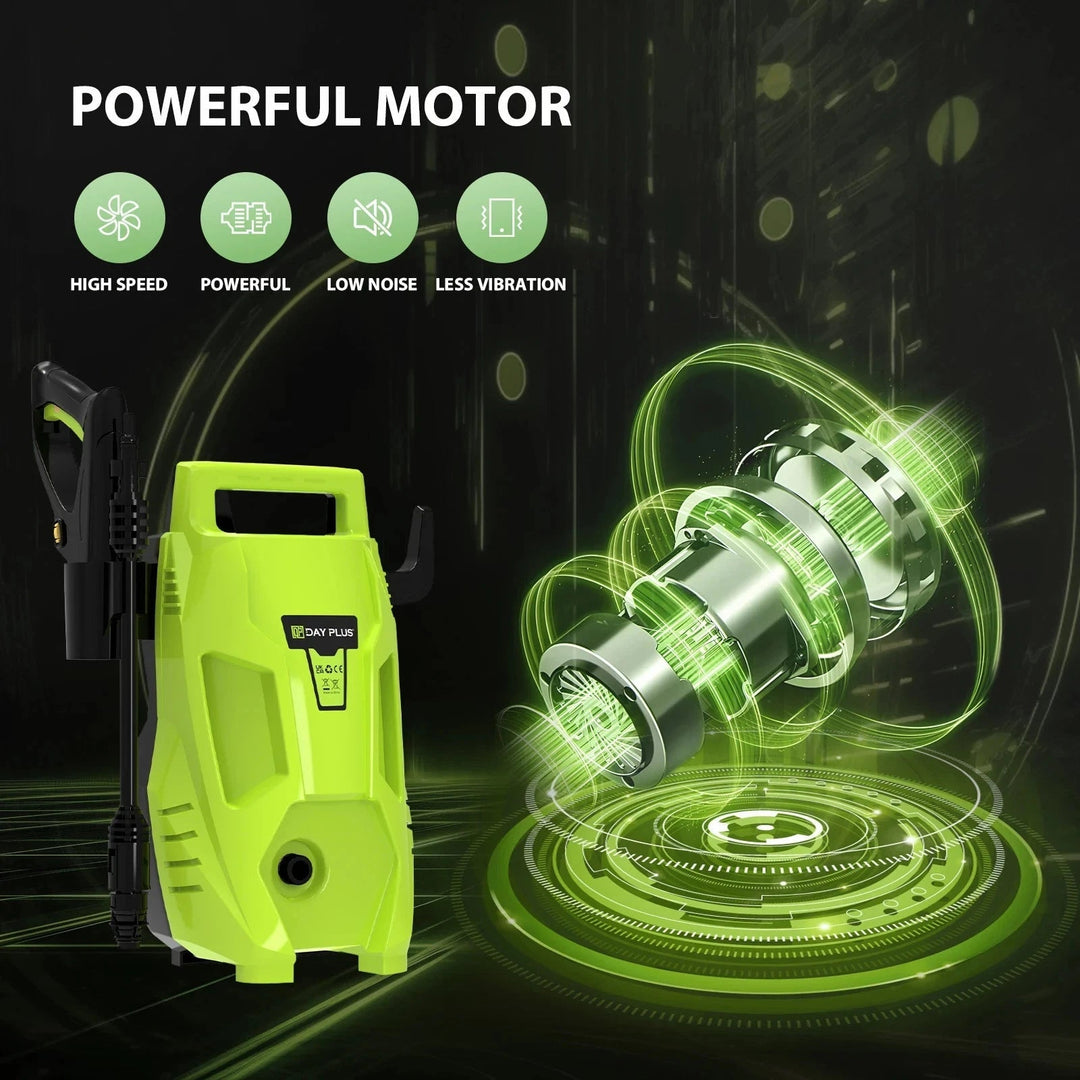 Compact 2900 PSI pressure washer for home improvement, makes outdoor cleaning and garden tasks easy.