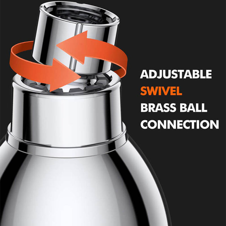 Elegant Brushed Nickel High Pressure Shower Head, a durable anti-clog shower accessory for home improvement.