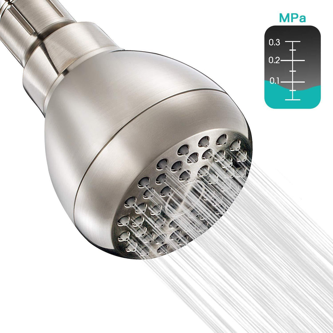 Durable Bathroom Fixture: High Pressure Shower Head with anti-clog nozzles, ensuring a powerful, refreshing shower.