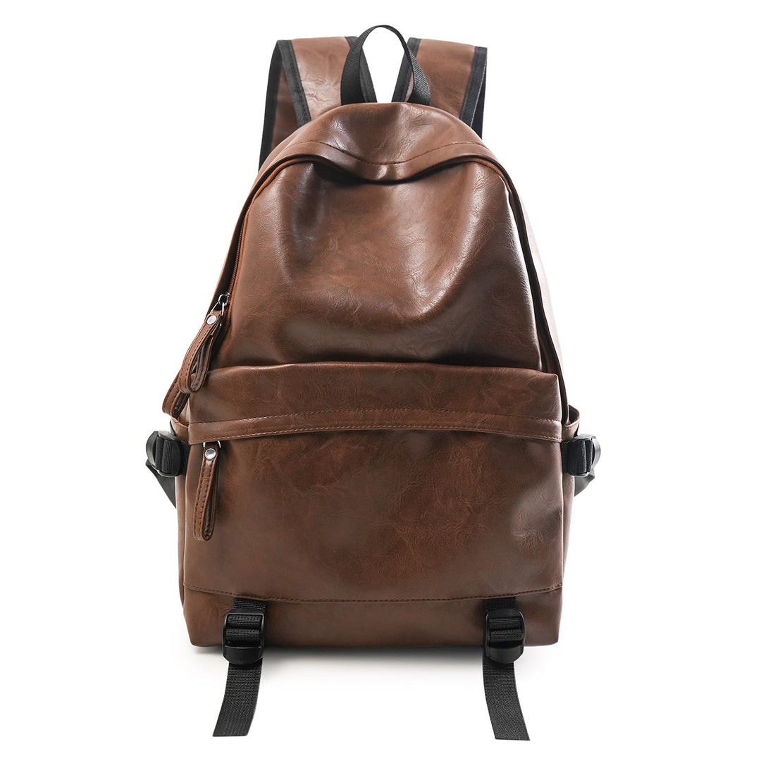 Premium genuine leather backpack for unisex everyday style. Durable design with multiple compartments.