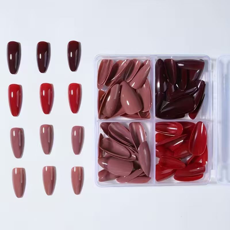 Durable acrylic press-on nails for women; this fake nail set provides a quick, beautiful, long-lasting manicure.