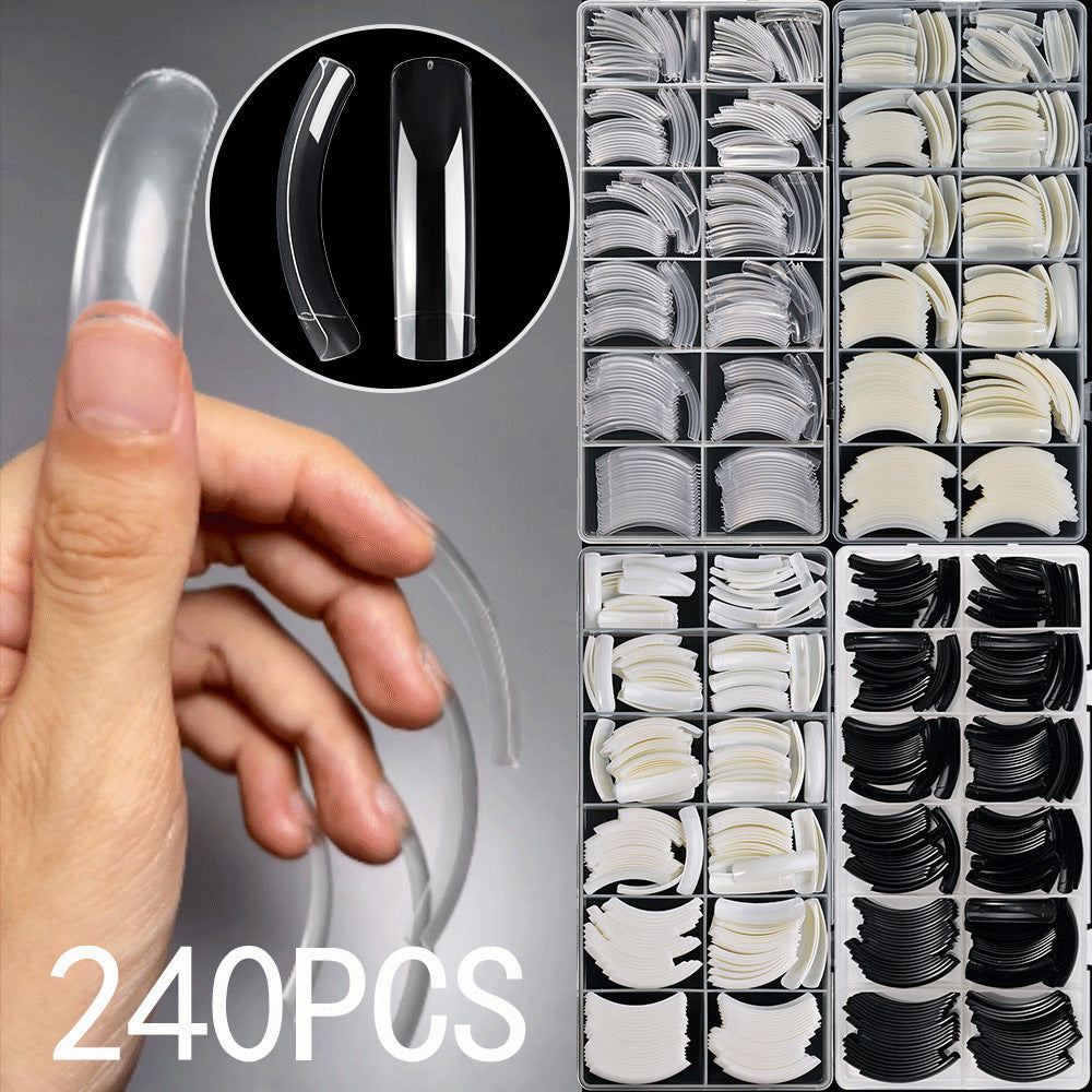 Premium long stiletto nail tips set for women. Perfect fake nails for a sleek, modern manicure.