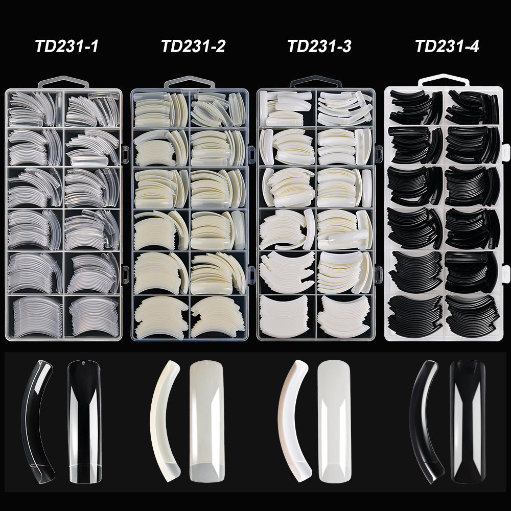 Women's premium stiletto nail tips, ideal for elegant press-on nail art & DIY manicures.