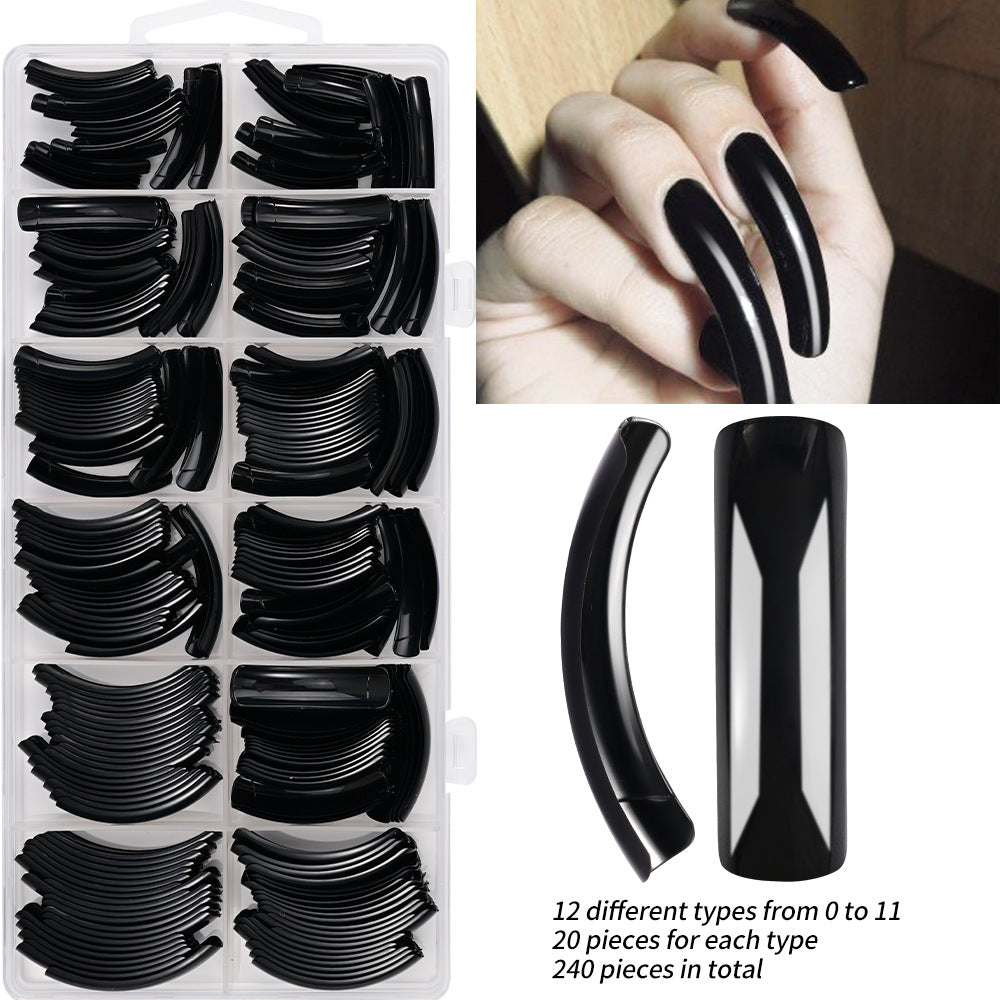 Women's beauty essential: premium long stiletto nail tips. Achieve chic, professional false nails at home.