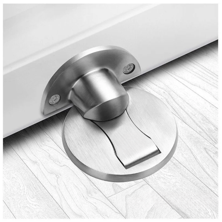 Discreet magnetic door holder for office & home. Keeps doors open securely, blends with modern decor.