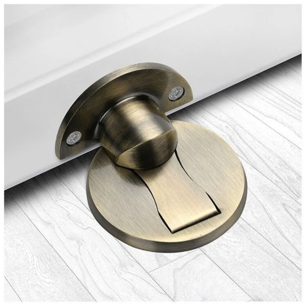 Modern magnetic door catch in 6 finishes. Securely holds doors open, perfect for any home or office.