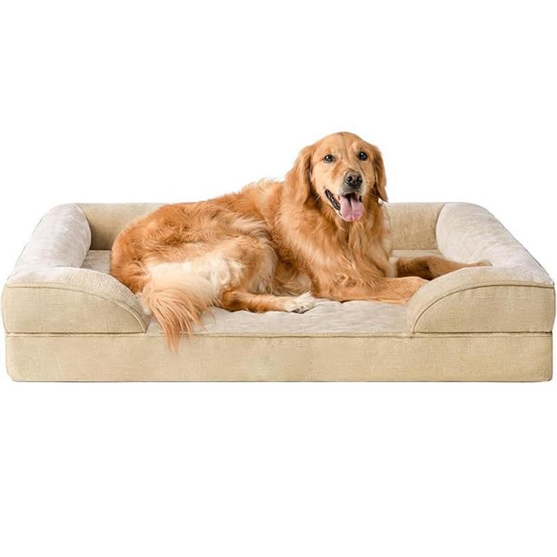 Premium orthopedic dog bed with memory foam for joint & muscle comfort.