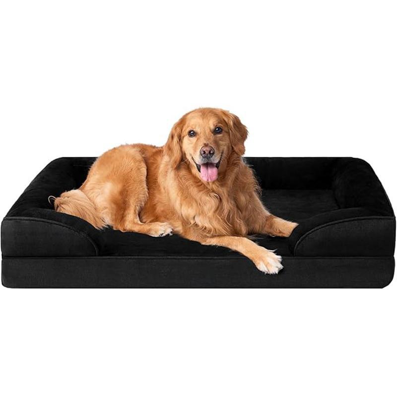 Luxury orthopedic dog sleeping bed, ideal for large breeds and senior pets.