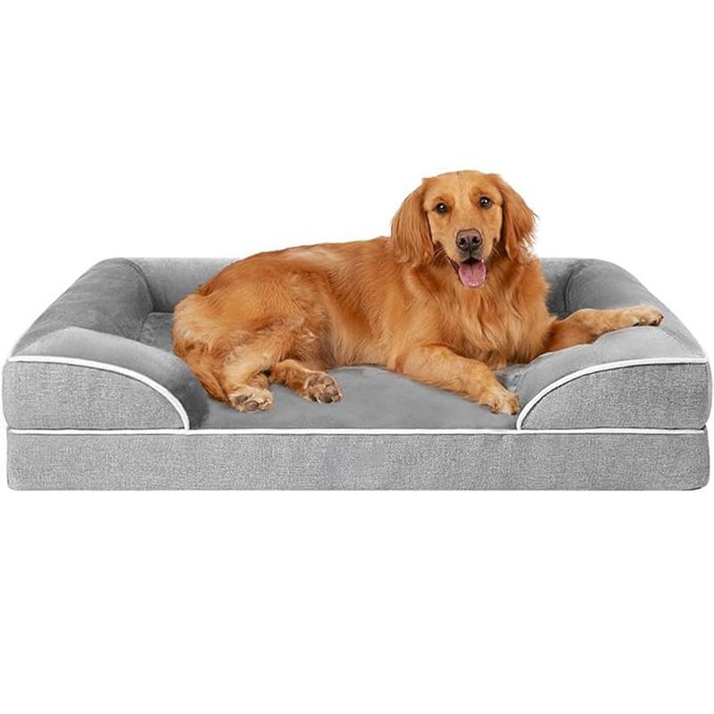 Non-slip memory foam dog accessory, providing optimal joint support.
