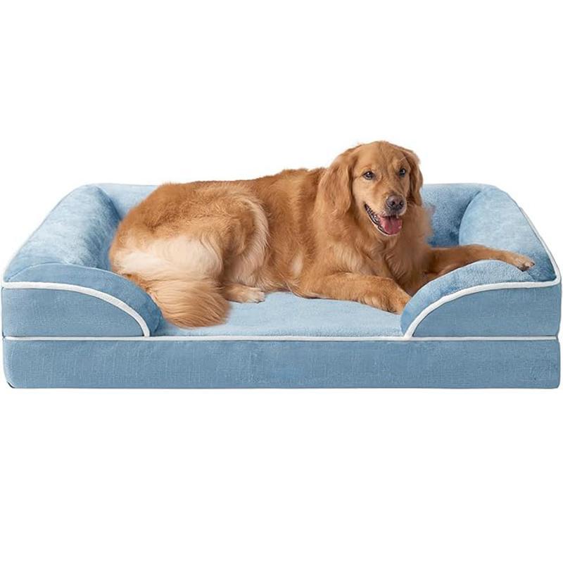 High-density orthopedic dog bed, ensures lasting comfort & durability.