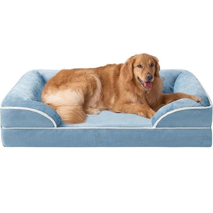High-density orthopedic dog bed, ensures lasting comfort & durability.