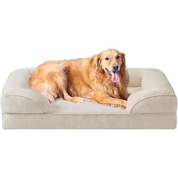 Washable orthopedic dog bed, perfect for joint support and easy care.
