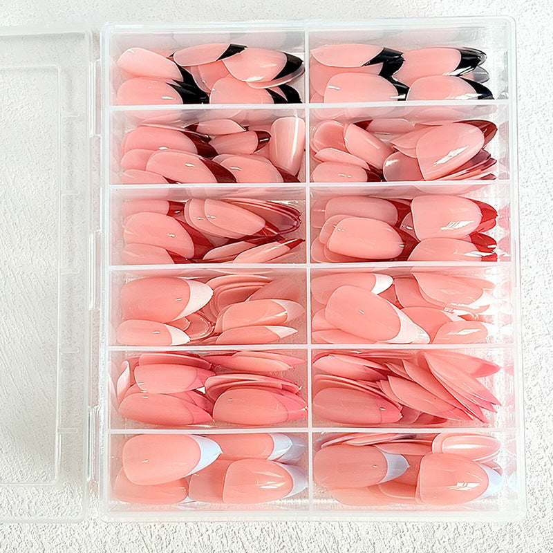 Variety of soft gel press-on nails, offering durable, glossy finishes for diverse nail art.