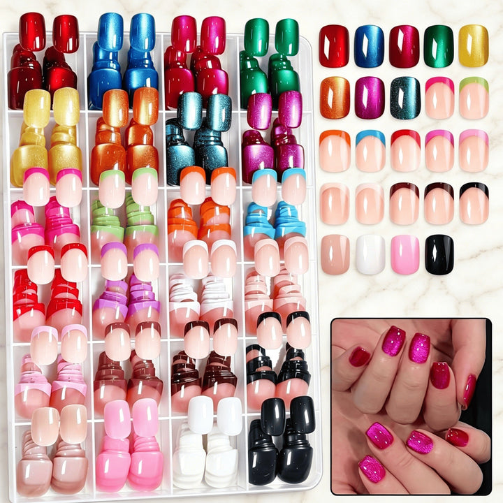 Fashionable soft gel artificial nail tips, designed for easy application and a premium beauty finish.