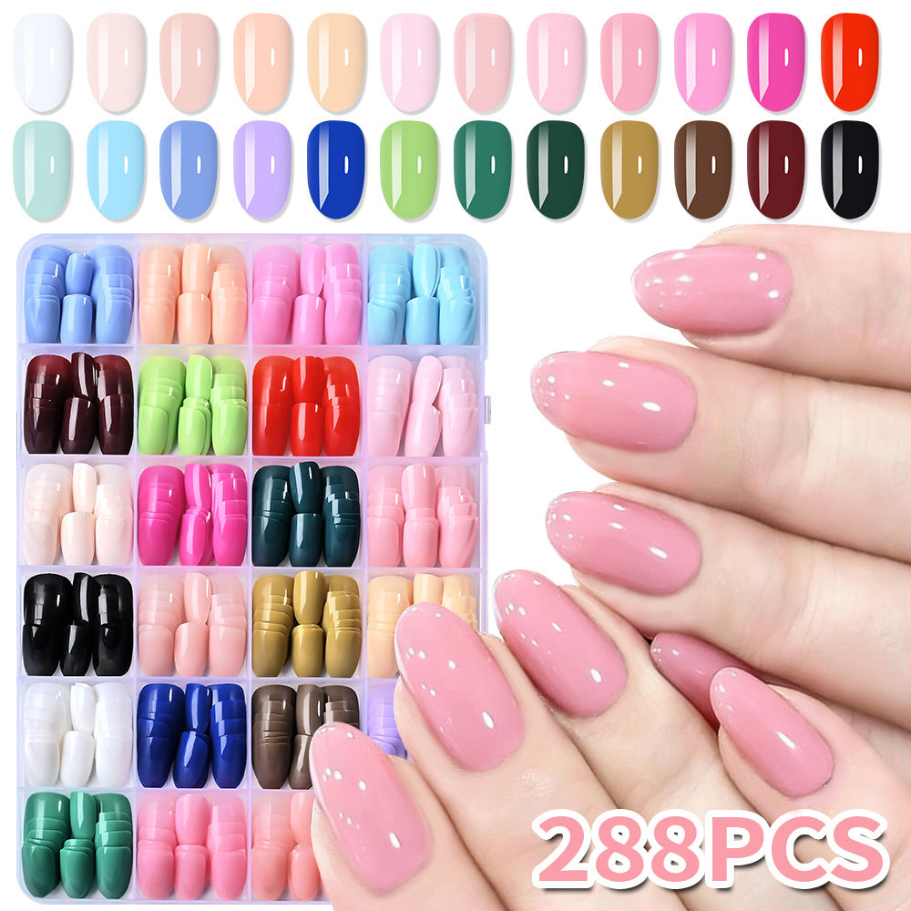Women's glossy soft gel nails, offering easy application for a quick, professional beauty upgrade.