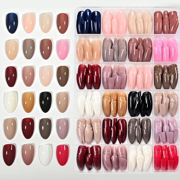 Easy application soft gel artificial nail tips, offering a natural look & long-lasting wear.