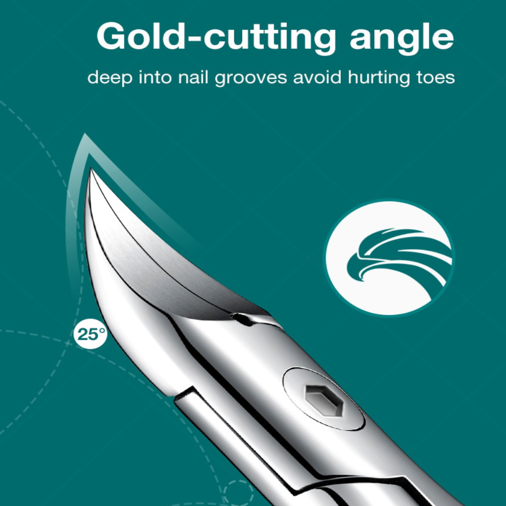Premium unisex toenail clipper for seniors with thick or ingrown nails. Ergonomic stainless steel design for easy foot care.