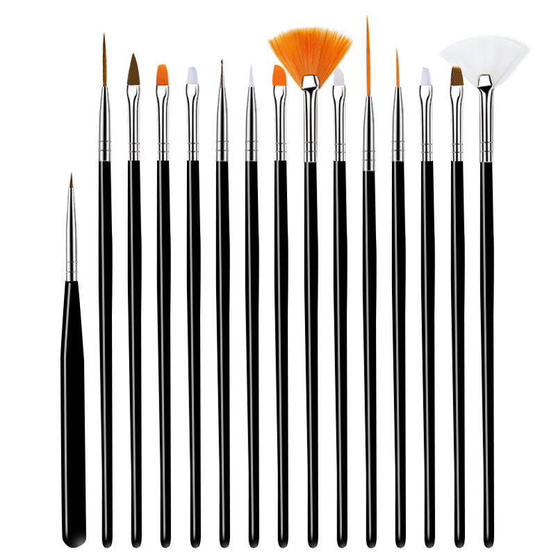 High-quality professional nail art brush set with durable synthetic bristles, essential manicure & beauty tools.