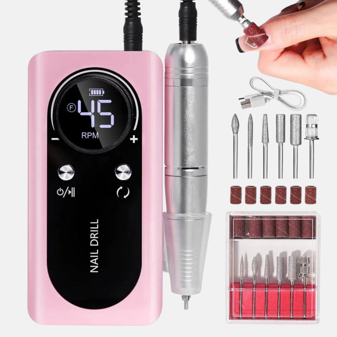 New professional 45,000RPM rechargeable electric nail drill; essential manicure & pedicure tool for gel.