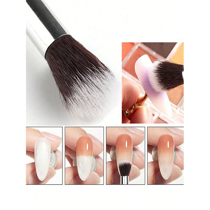 Light green professional nail art brush set, ideal for intricate nail designs & detailed manicure work. Synthetic.