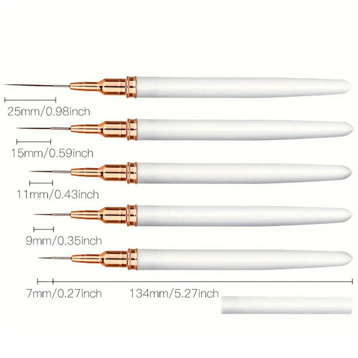 Elevate your manicure with this professional nail art detailing brush set. Perfect for fine lines & complex designs.