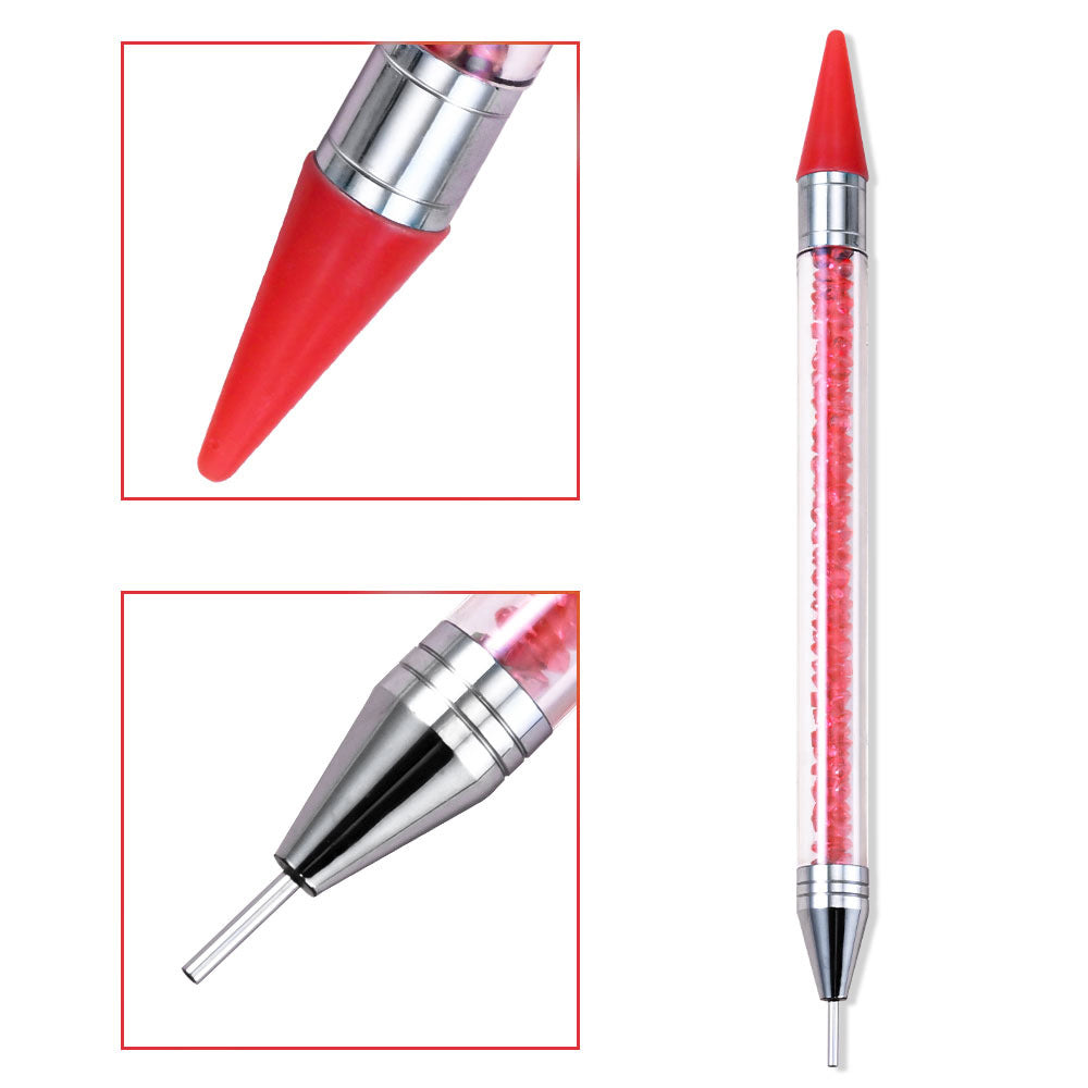 Essential beauty tool: professional nail art brush with crystal handle for fine detailing.