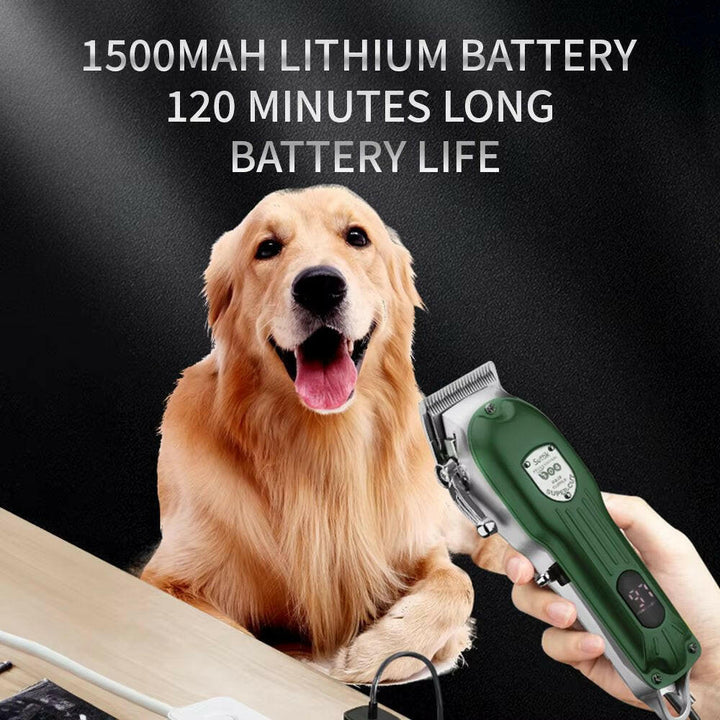 Compact professional pet grooming kit in a storage case, ideal for organized at-home animal care.
