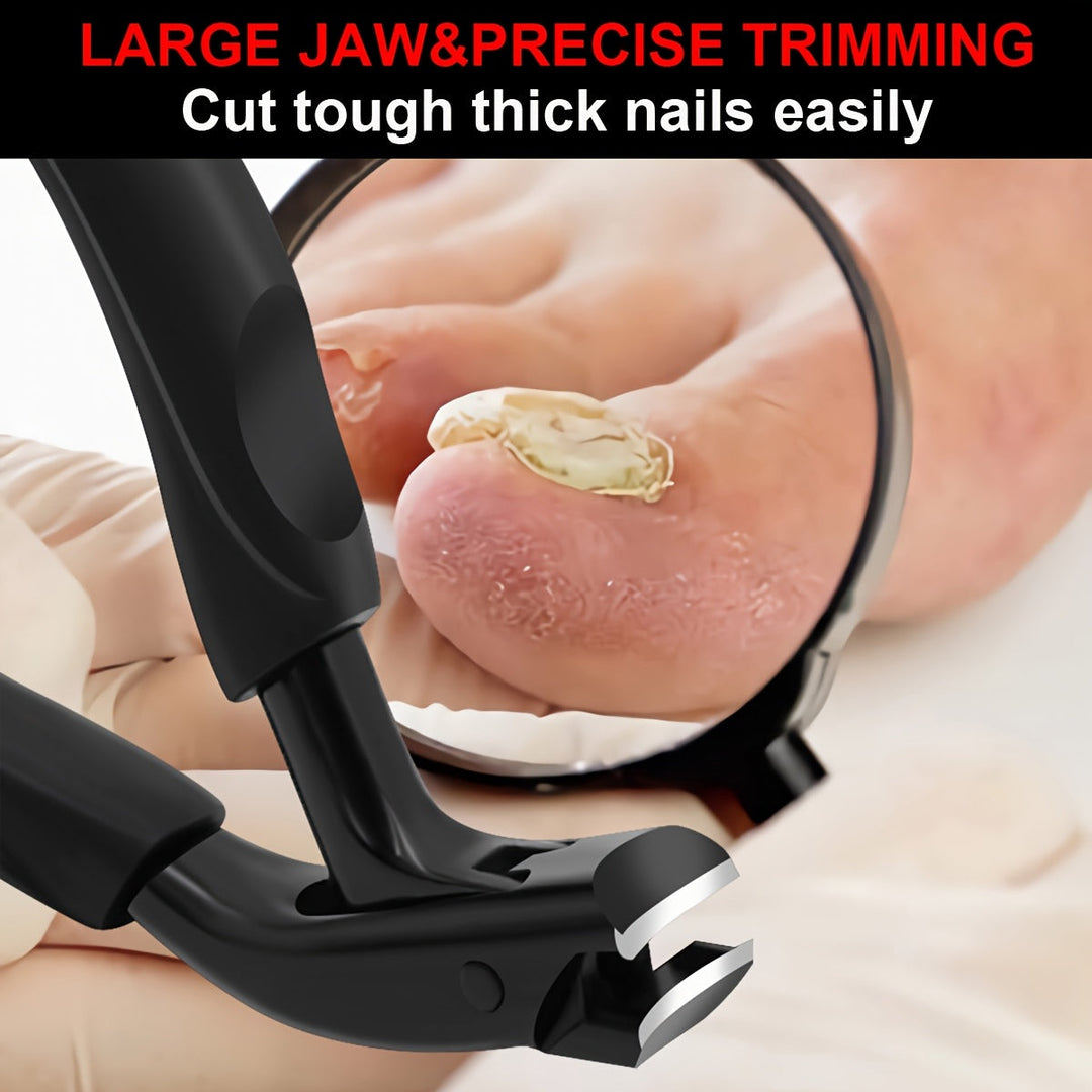 Heavy-duty toenail clipper, ideal for thick & ingrown nails. Pedicure tool for seniors & personal care.