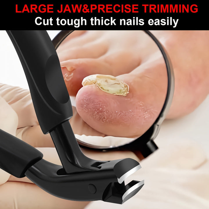 Heavy-duty toenail clipper, ideal for thick & ingrown nails. Pedicure tool for seniors & personal care.