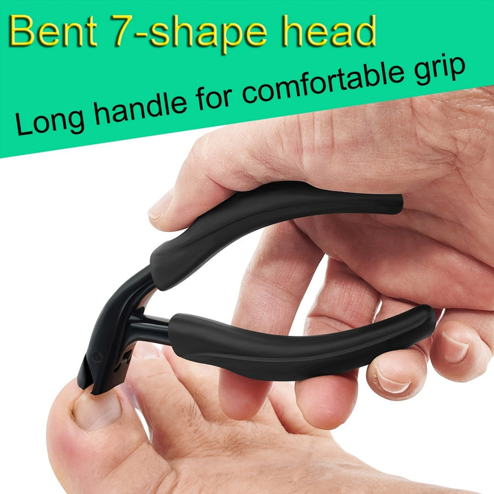 Premium toenail clipper for thick, ingrown nails. Ergonomic grip ensures comfortable foot & nail care.