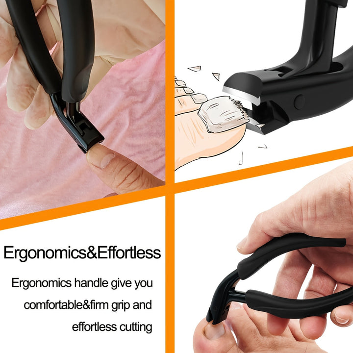 Professional stainless steel toenail clipper, designed for thick & ingrown nails. Pedicure & senior care.