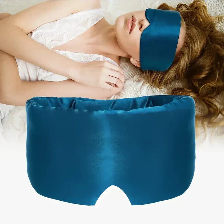 Pure silk sleep mask, smooth and gentle on delicate facial skin and hair.
