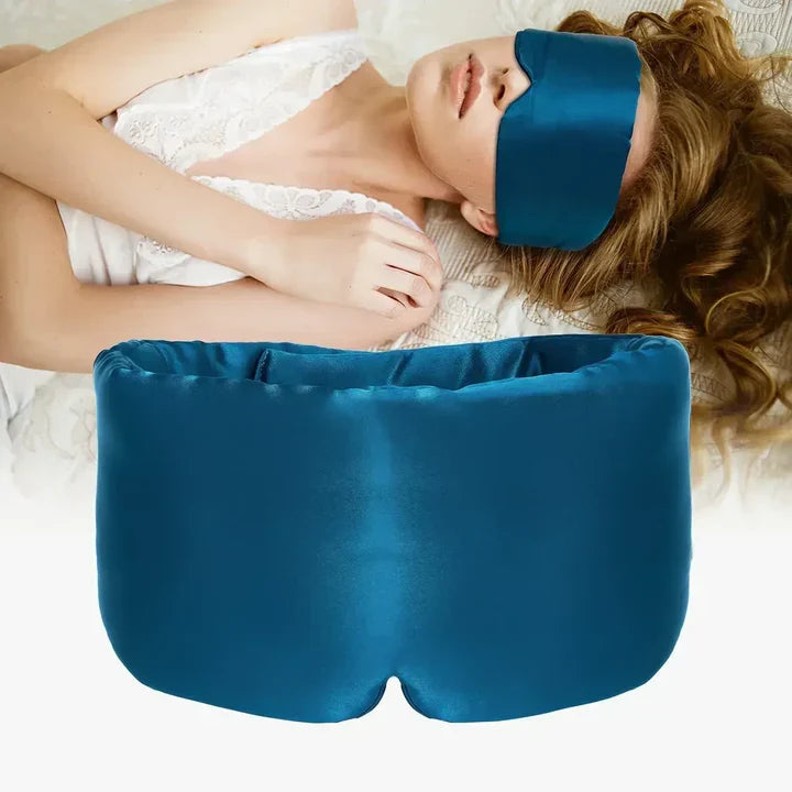 Unisex pure silk eye mask for ultimate relaxation & luxurious nighttime comfort.