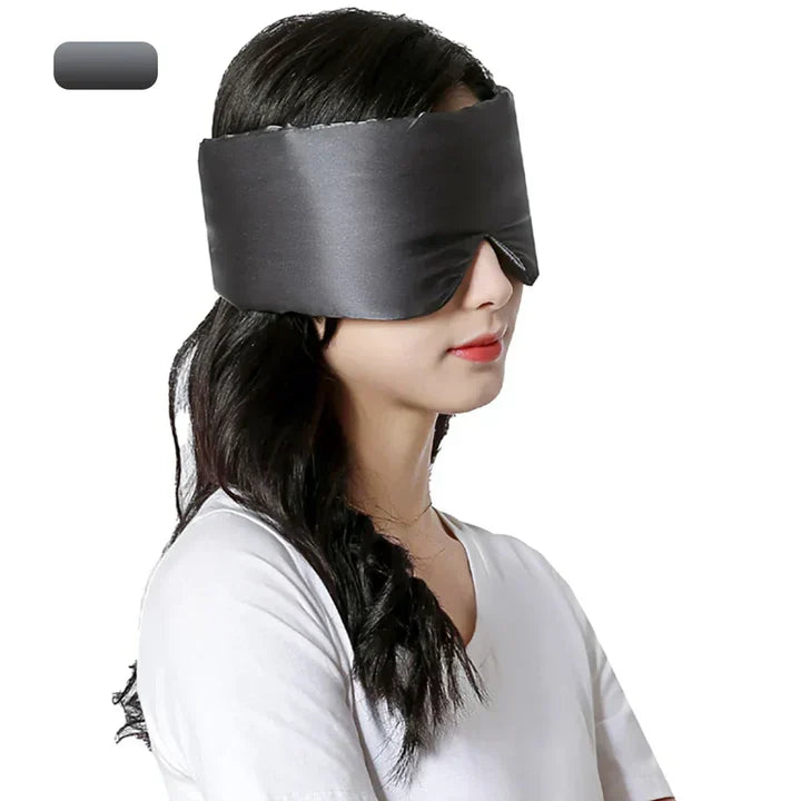 Soft pure silk sleep mask, perfect for bedtime rituals & peaceful relaxation.