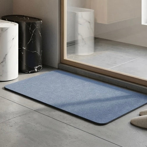 Quick-dry non-slip bath mat in a modern bathroom setting, providing comfort and safety.