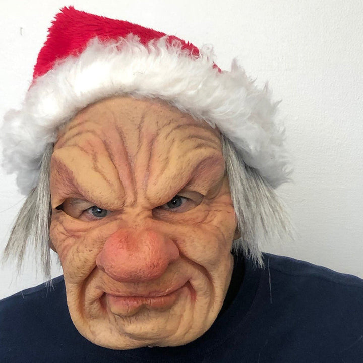 Comfortable realistic latex old man mask, full head adult size for parties.