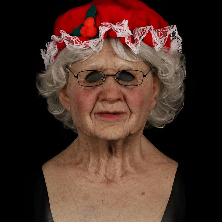 Transformative expressive old man latex mask for adult Halloween events.