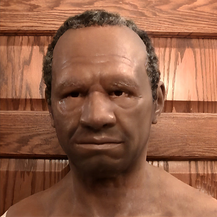 High-quality latex costume mask depicting an expressive old man character.