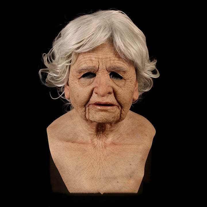 Adults' realistic old man latex mask, a full head Halloween costume accessory.