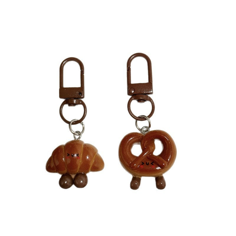 Food-themed bread loaf keychain, a fun & cute gift for any bread lover or foodie.