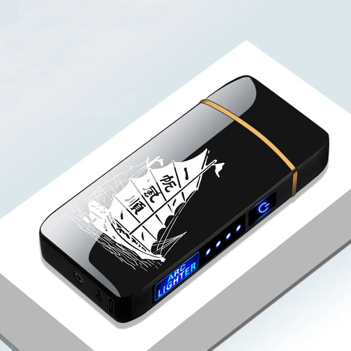 Tech accessory: windproof flameless lighter, USB rechargeable plasma arc. Modern and reliable.