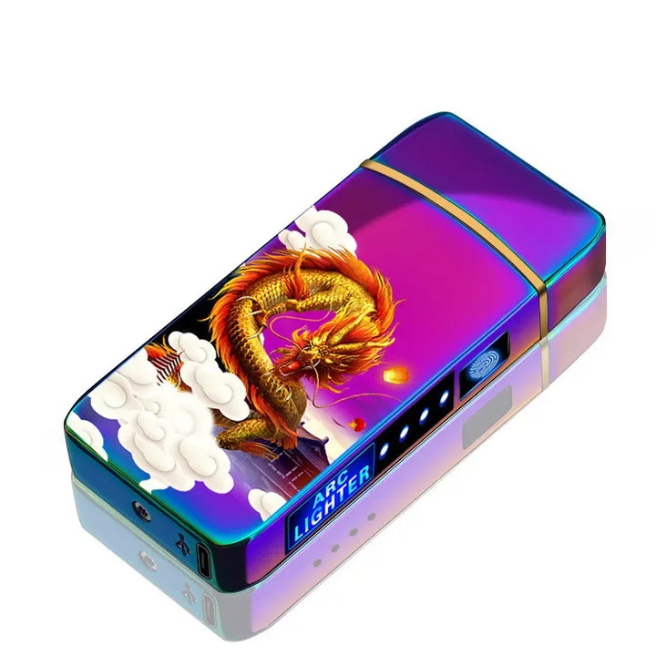 Modern USB rechargeable plasma lighter, electronic ignition. Ideal for outdoor adventures.